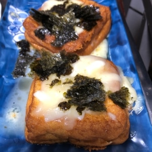 フライパンで作る厚揚げのチーズ焼き♪